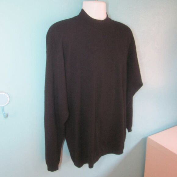 C. Reid Men Vintage Size M Black Knit Wool & Cashmere Pullover Sweater 46" Chest - Picture 10 of 10